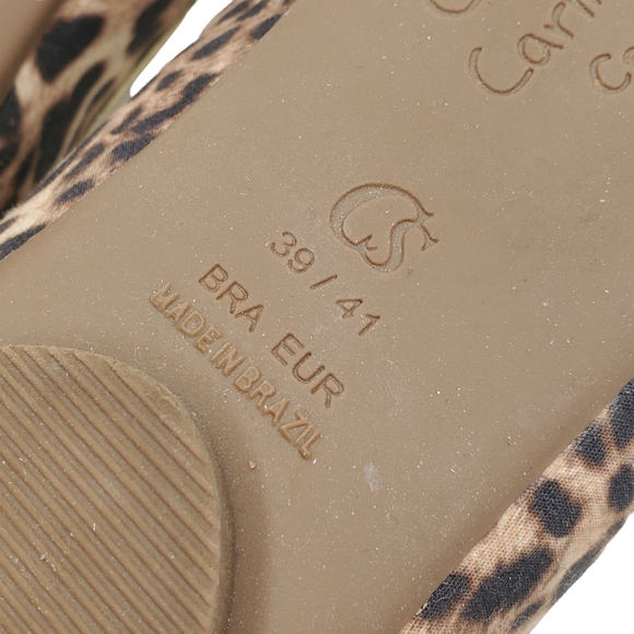 CARMEN STEFFENS Leopard Animal Print Rhinestone Ballet Flats EU 41 US 10 / 10.5 - Picture 11 of 13
